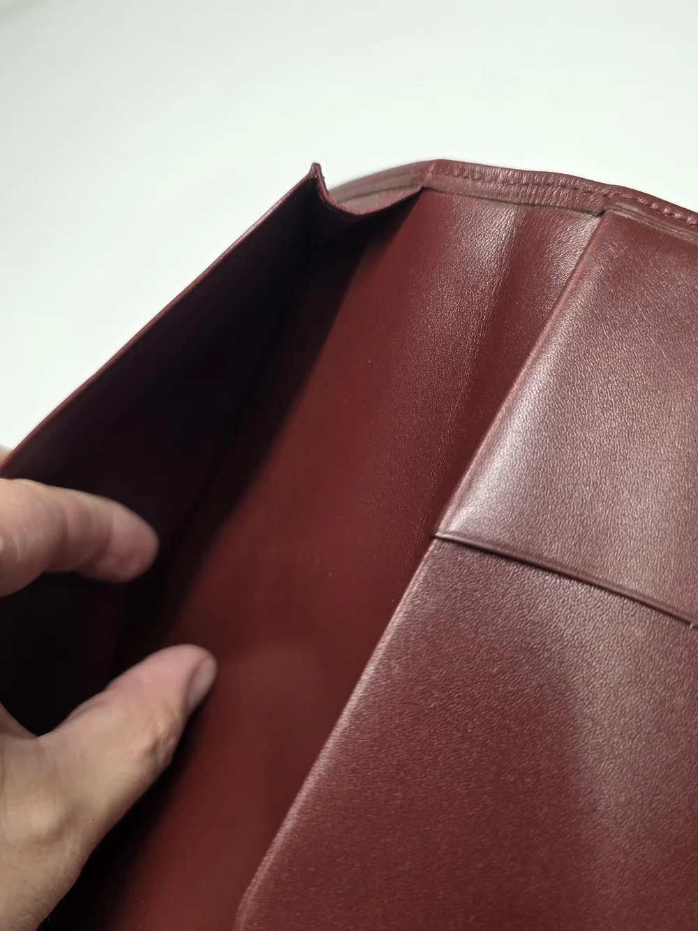 Cartier Burgundy Long Leather Wallet
